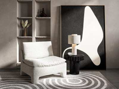 侘寂休闲椅3D模型下载